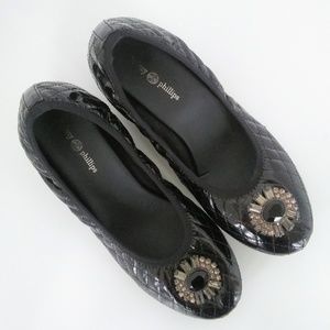 Lindsay Phillips Linda Ballet Wedges Sz 8.5